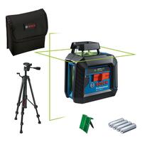 Нівелір лазерний Bosch Professional GLL2-20G + BT150 до 10м, ±0.2мм/м, 4AAx1.5В, штатив, чохол, 0.62кг