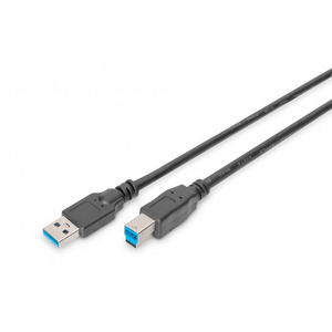 Кабель DIGITUS USB 3.0 (AM/BM) 1.8м, чорний