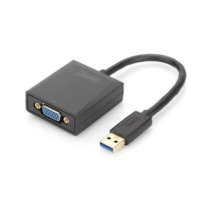 Адаптер DIGITUS USB 3.0 - VGA Full HD, M/F, 0.15м