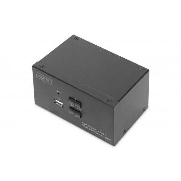 Комутатор DIGITUS Desktop HDMA KVM, 2 Port, Dual Display, 4K