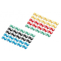 Кліпси DIGITUS для патч-кордів, різнокольорові, 5х20 шт.
