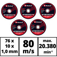 Диск відрізний Einhell TP-CO 18/76-C Li BL 76х10мм по металу 5шт