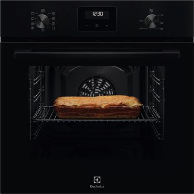 Духова шафа Electrolux електрична, 65л, A, дисплей, конвекція, телескопічні напрямні, чорний
