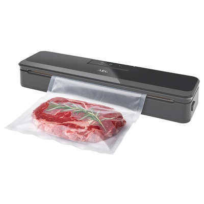 Вакууматор AEG для рулонів, пакетів і контейнерів, 80Вт, 30см, електронне керування, +10 пакетів, пластик, чорний