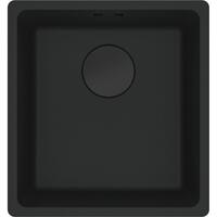 Мийка кухонна Franke Maris, фраграніт, прямокутник, без крила, 403х433х200мм, чаша - 1, монтаж під стільницю, MRG 110-37, чорний матовий