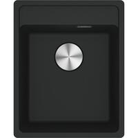 Мийка кухонна Franke Maris, фраграніт, прямокутник, без крила, 410х510х200мм, чаша - 1, врізна, MRG 610-37 TL, чорний матовий
