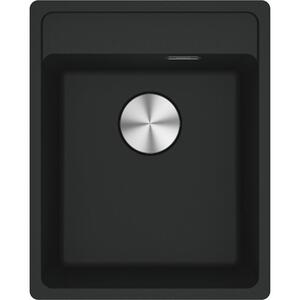 Мийка кухонна Franke Maris, фраграніт, прямокутник, без крила, 410х510х200мм, чаша - 1, врізна, MRG 610-37 TL, чорний матовий