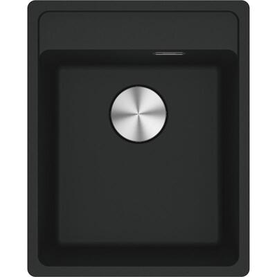 Мийка кухонна Franke Maris, фраграніт, прямокутник, без крила, 410х510х200мм, чаша - 1, врізна, MRG 610-37 TL, чорний матовий