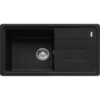 Мийка кухонна Franke Malta, фраграніт, прямокутник, з крилом, 780х435х200мм, чаша - 1, накладна, оборотна, BSG 611-78, чорний матовий