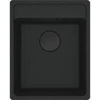 Мийка кухонна Franke Maris, фраграніт, прямокутник, без крила, 410х510х200мм, чаша - 1, врізна, MRG 610-37 TL, чорний матовий