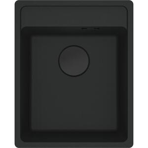Мийка кухонна Franke Maris, фраграніт, прямокутник, без крила, 410х510х200мм, чаша - 1, врізна, MRG 610-37 TL, чорний матовий