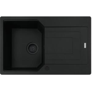 Мийка кухонна Franke Urban, фраграніт, прямокутник, з крилом, 780х500х220мм, чаша - 1, врізна, оборотна, UBG 611-78, чорний матовий