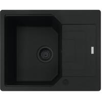 Мийка кухонна Franke Urban, фраграніт, прямокутник, з крилом, 620х500х220мм, чаша - 1, врізна, оборотна, UBG 611-62, чорний матовий