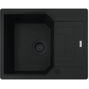 Мийка кухонна Franke Urban, фраграніт, прямокутник, з крилом, 620х500х220мм, чаша - 1, врізна, оборотна, UBG 611-62, чорний матовий