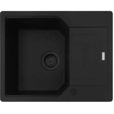 Мийка кухонна Franke Urban, фраграніт, прямокутник, з крилом, 620х500х220мм, чаша - 1, врізна, оборотна, UBG 611-62, чорний матовий