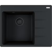 Мийка кухонна Franke Centro, фраграніт, прямокутник, з крилом, 620х500х200мм, чаша - 1, врізна, CNG 611-62 TL, чорний матовий