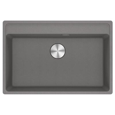 Мийка кухонна Franke Maris, фраграніт, прямокутник, без крила, 760х510х200мм, чаша - 1, врізна, MRG 610-72 TL, сірий камінь