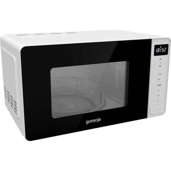 Мікрохвильова піч Gorenje, 20л, електр. управл., 800Вт, гриль, дисплей, білий