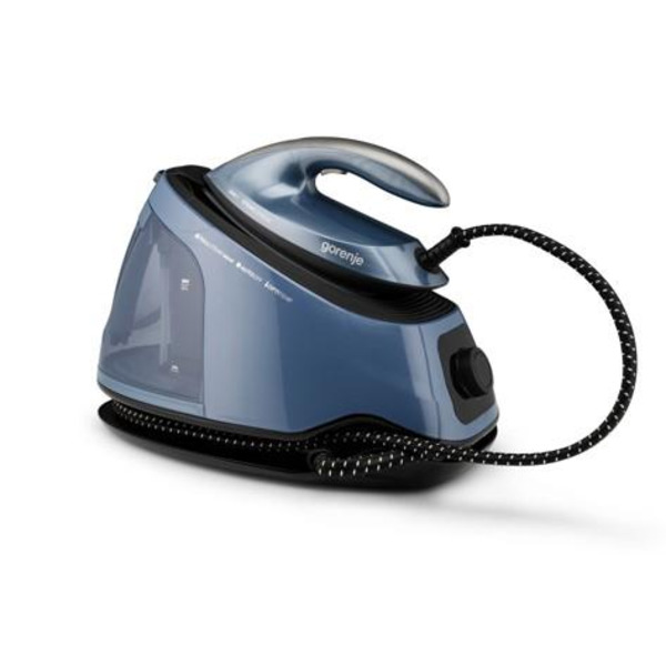 Праска-парогенератор Gorenje, 3000Вт, 1500мл, паровий удар -160гр, дисплей, керам. підошва, синій