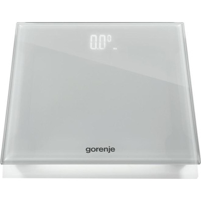 Ваги підлогові Gorenje, 180 кг, дисплей, скло, білий