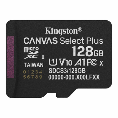Карта пам'яті Kingston microSD  128GB C10 UHS-I A1 V10 R150MB/s + SD