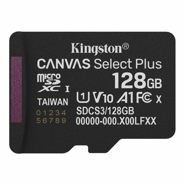 Карта пам'яті Kingston microSD  128GB C10 UHS-I A1 V10 R150MB/s + SD