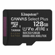 Карта пам'яті Kingston microSD  128GB C10 UHS-I A1 V10 R150MB/s + SD