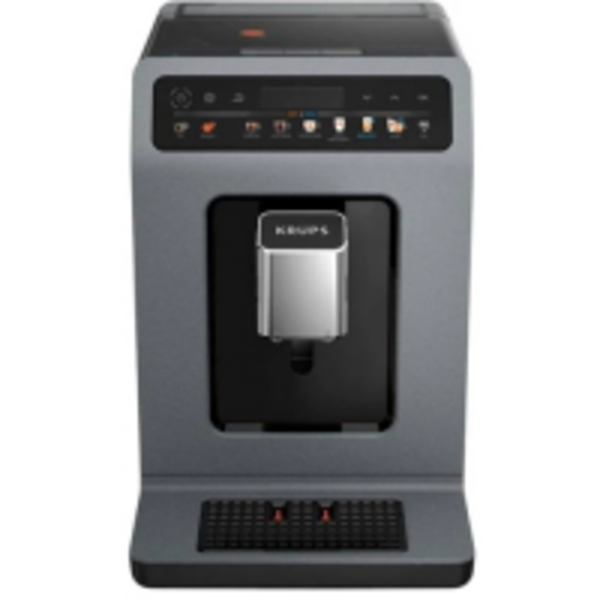 Кавомашина Krups Evidence Hot &amp; Cold 2.3л, зерно, автомат.капучинатор, ОLED диспл, авторецептів - 18, сіро - чорний