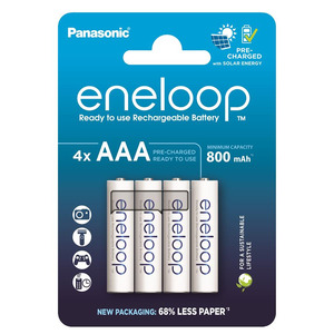 Акумулятор Panasonic Eneloop NI-MH  AAA 800 мАг, 4 шт.