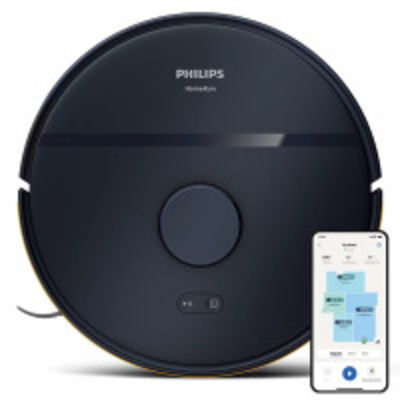 Робот-пилосос Philips Series 2000, h=9.7см, вологе прибирання, конт пил -0.38л, вода -0.3л, автон. робота до 120хв, EPA 11, Wi-Fi, темно-синій