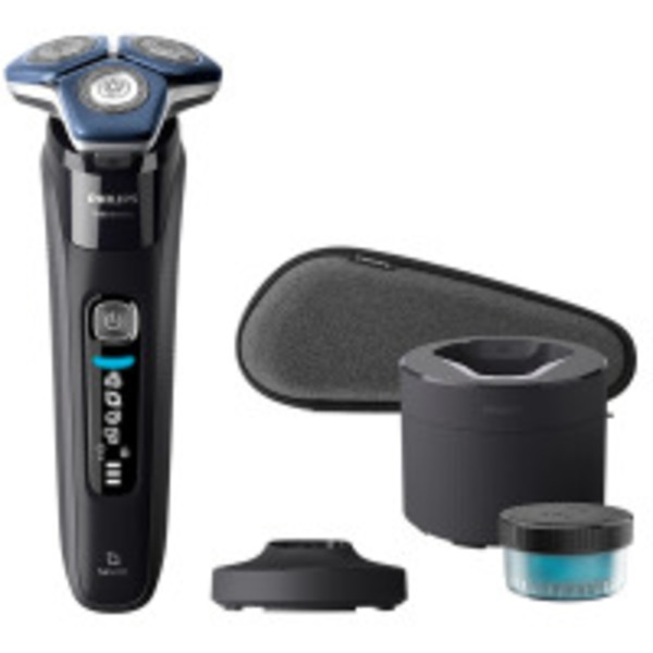 Бритва електр. Philips роторна Series 7000 SkinIQ,  бритв.головок-4, Li-Ion, сух.+волог., індикатор заряду, тример, чохол, чорний