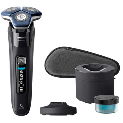 Бритва електр. Philips роторна Series 7000 SkinIQ,  бритв.головок-4, Li-Ion, сух.+волог., індикатор заряду, тример, чохол, чорний