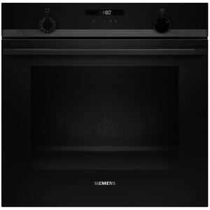 Духова шафа Siemens електрична, 76л, A, дисплей, конвекція, телескопічні направляючі, чорний