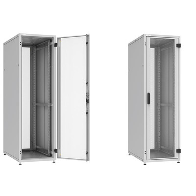 Шафа ZPAS 19", 18U, SZB IT, одностулкові передні та задні перфоровані двері, 600x1000 мм, максимально 1000кг, чорна