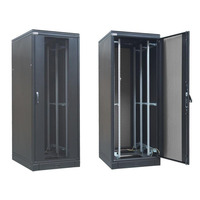 Шафа ZPAS 19", 42U, SZB IT, передні одностулкові перфоровані двері і задні розпашні, 600x1200 мм, максимально 1500кг, чорна