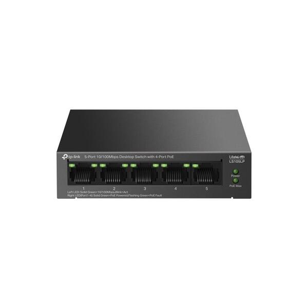 Коммутатор TP-LINK LS105LP 5xFE (4xPoE), 41 Вт