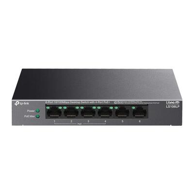 Комутатор TP-LINK LS106LP  6xFE (4xPoE), 41 Вт