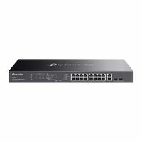 Комутатор TP-LINK Switch ES220GMP  20xGE (16xPoE), 250Вт, 2xSFP, WebSmart