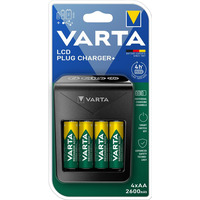 Зарядний пристрій Varta Lcd Plug Charger 4хNI MH AA2600 мА•год