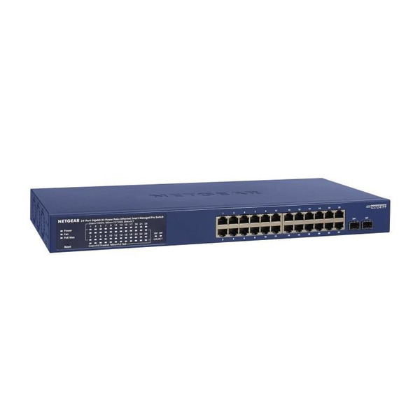 Комутатор NETGEAR GS724TPP 24xGE PoE, 2xSFP, 380Вт, Керований L2