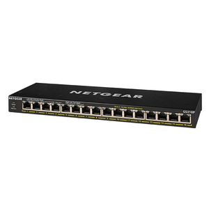 Комутатор NETGEAR GS316P 16xGE PoE, 115Вт, Некерований