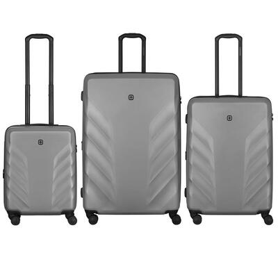 Набір валіз Wenger, Motion 3 в 1, (S,M,L), пластик, 4 колеса, сірий