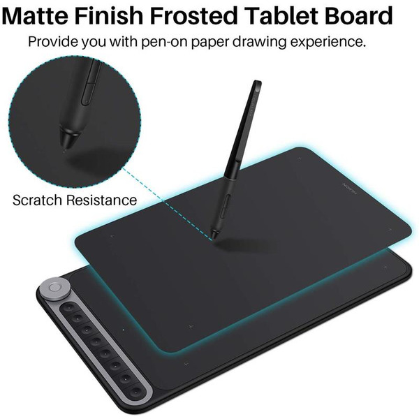 Графічний планшет Huion 10.5"x6.5" Q620M, USB-C, чорний