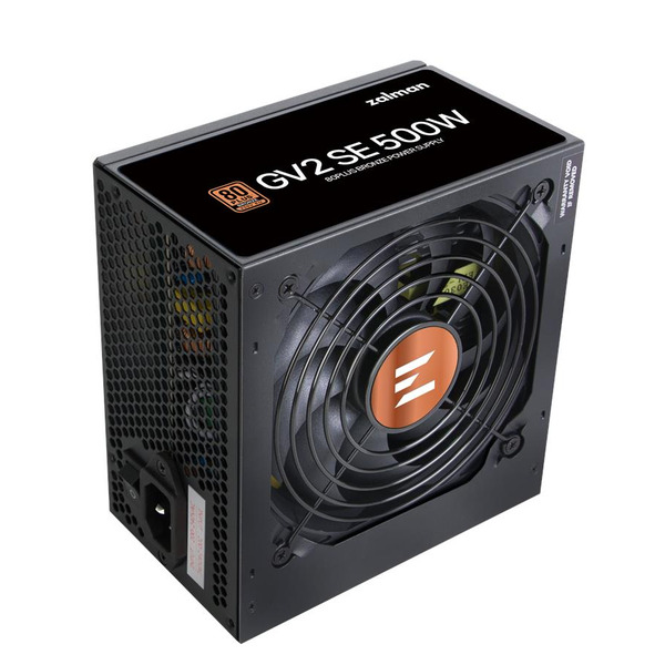 Блок живлення Zalman GV2SE  (500W) 88%, 80+ Bronze, 120мм, 1xMB 24pin(20+4), 1xCPU(4pin+ 8pin), 3xMolex, 6xSATA, 2xPCIe 8pin(6+2)