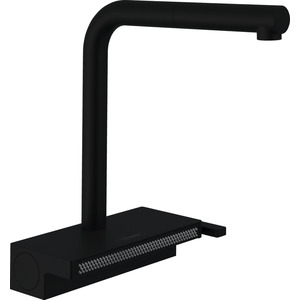 Змішувач для кухні Hansgrohe Aquno Select M81, довж.виливу - 210мм, поворотний, витяжний, 1 важіль, чорний матовий