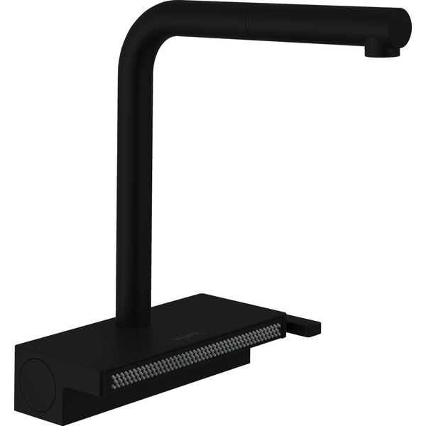 Змішувач для кухні Hansgrohe Aquno Select M81, довж.виливу - 210мм, поворотний, витяжний, 1 важіль, чорний матовий