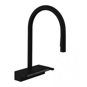 Змішувач для кухні Hansgrohe Aquno Select M81, довж.виливу - 220мм, поворотний, витяжний, 1 важіль, чорний матовий