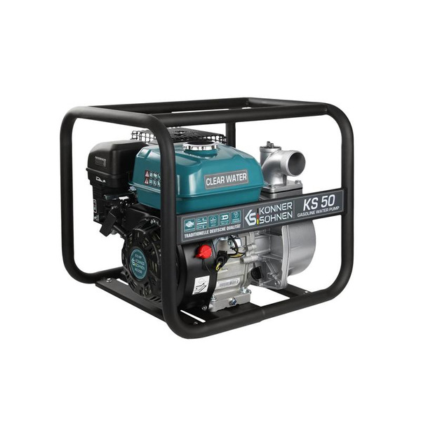 Мотопомпа бензинова Konner&amp;Sohnen KS 50 для чистої води 500л/хв 7.0к.с 24кг