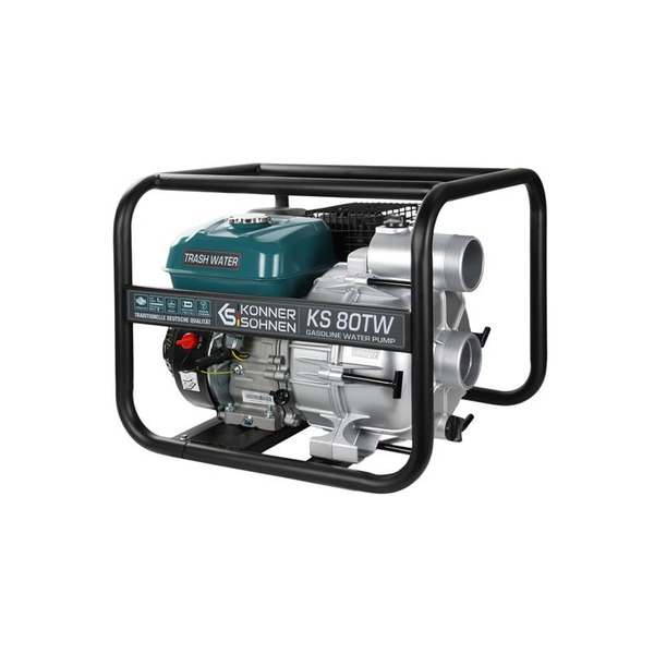 Мотопомпа бензинова Konner&amp;Sohnen KS 80TW для брудної води, 66м3/ч (1100л/хв), 7.0к.с, 35кг