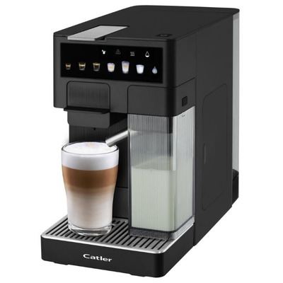 Кавоварка Catler капсульна Renzo 1.6л, капсули, мелена кава, сенсорне керування, автоматичний капучинатор, чорний